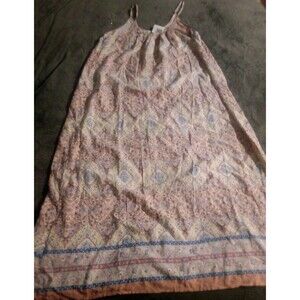 New Straight Maxi Dress Paisley Fresh Multicolor Size Small  Bohemio Sleeveless
